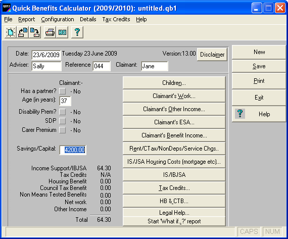 quick benefits calculator screenshot 1
