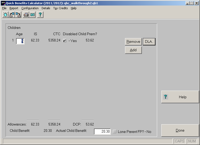 quick benefits calculator screenshot 2