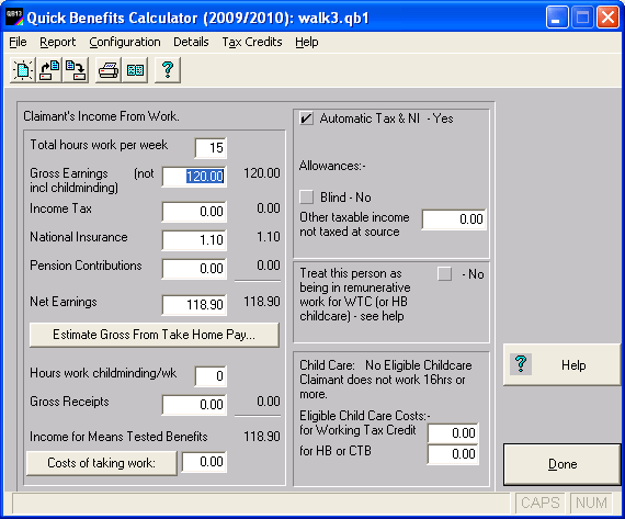 quick benefits calculator screenshot 3